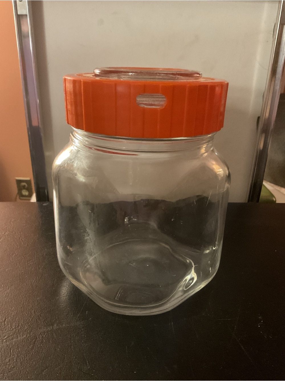 Fidenza Vetraria Per Alimenti Glass storage jar,  Italy 1L Canister Lid